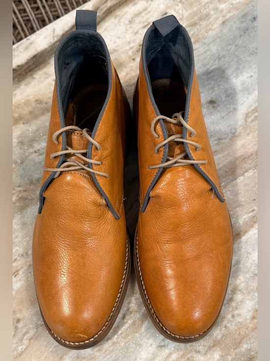 Mens JOHNSTON & MURPHY Brown leather lace up chukka boots- Size 10.5 main image 8